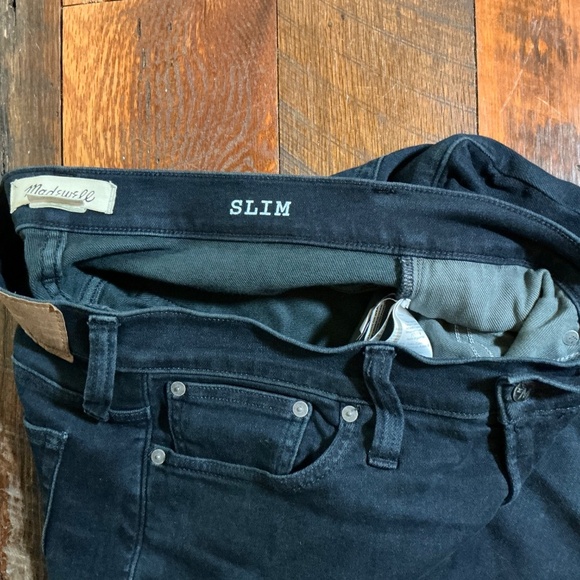 Madewell Men’s Slim Authentic Flex Jeans Dark Wash Size 33x34 - Picture 4 of 8